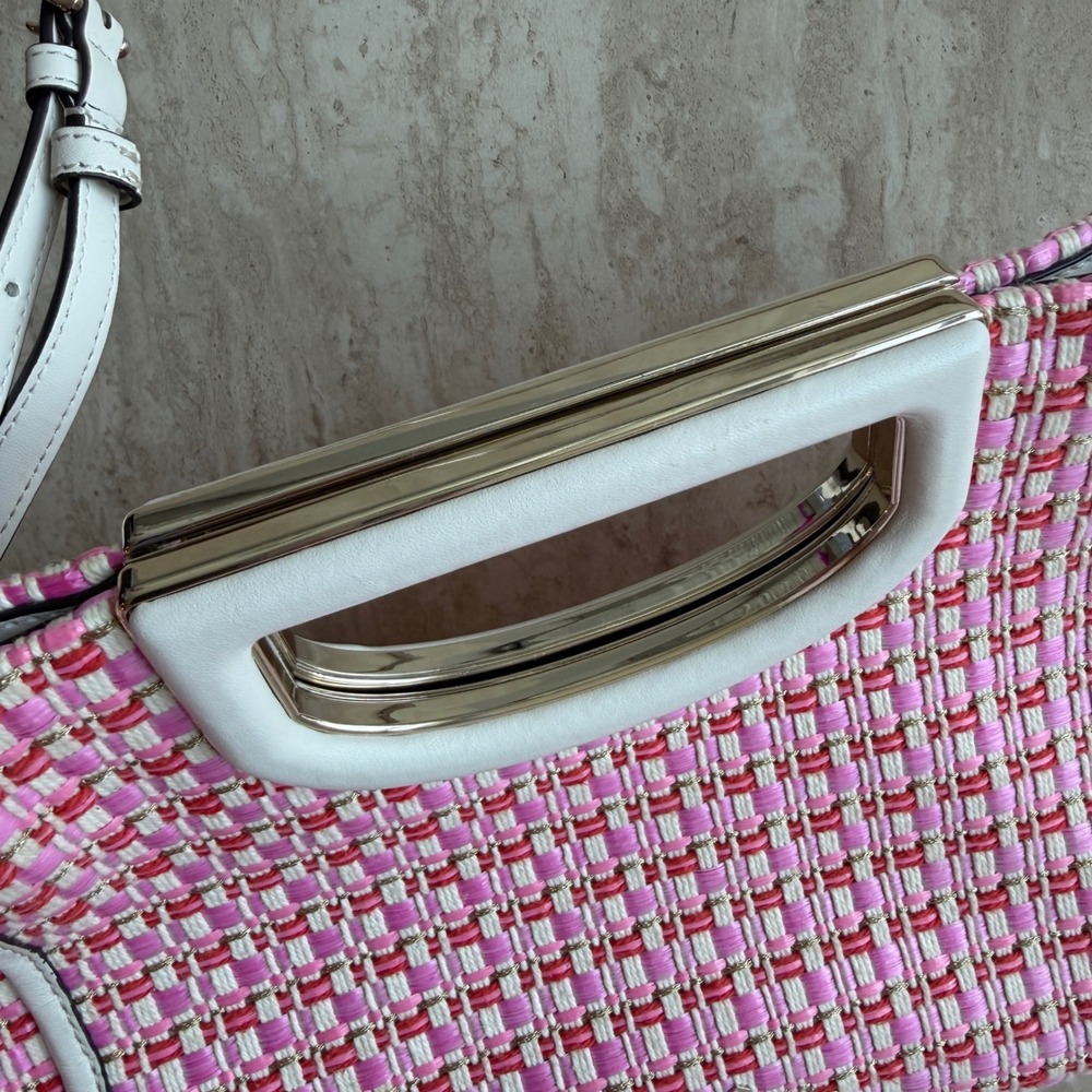 Kate Spade Alexia Raffia Tweed Convertible Crossbody Clutch Bag - Picture 4 of 5